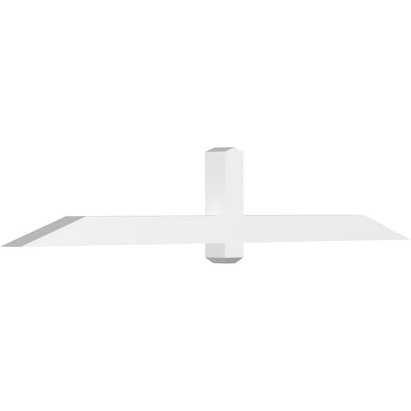 Ekena Millwork Eugene Architectural Grade PVC Gable Bracket, 84"W x 14"H x 4"D x 4"F, 4/12 Pitch GBP084X14X0404EUG00 - main